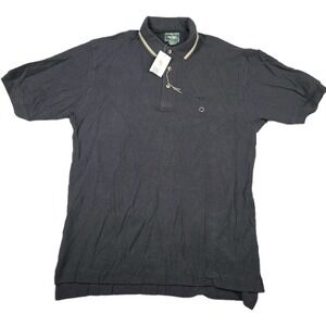 Dockers Golf Men's Size Medium Short Sleeve Black Polo‎ Shirt Logo New